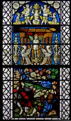 Fenster w36, Darstellung der Verkündigung an die Hirten