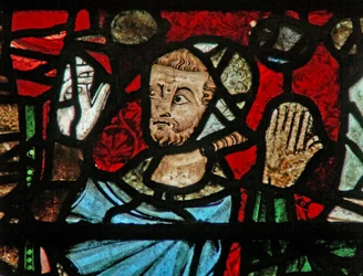 Fenster w39, Darstellung der Stifterfiguren