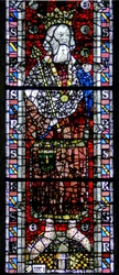 Fenster w4, St. Eduard der Bekenner darstellend