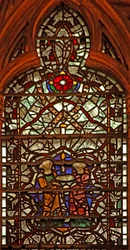 Fenster w61 mit einer Szene aus dem Leben des hl. Johannes des Täufers: Salome erhält seinen Kopf