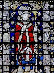 Fenster w6, St. Chad darstellend