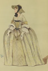 Ländliche Frauenkleidung zur Zeit von Georg II.