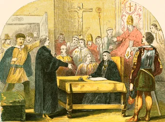 Wycliffe vor der Synode in Lambeth