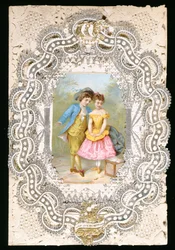 Deine Liebe mein Glück, Valentinskarte, ca. 1870