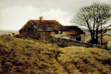 Ein Haus im Moor bei Haworth, Yorkshire