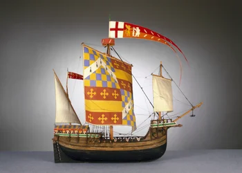 Modell eines großen englischen Schiffs, oder Kogge, ca. 1485