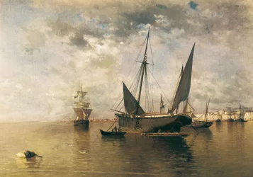 Der Hafen von Malaga, 1885