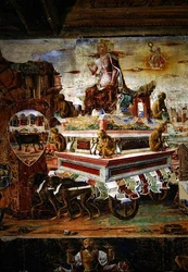 Detail des Wagens von Maia, aus September: Der Triumph des Vulkan, aus dem Raum der Monate, 1467-70