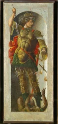 Heiliger Michael, Säule von einem Altar für den Heiligen Vinzenz Ferrier, gemalt für Bologna
