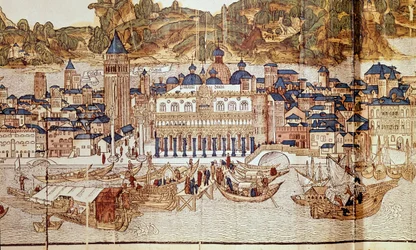 Ansicht von Venedig (Dogenpalast, Markusplatz) (Xylographie)