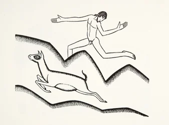 Springen auf den Bergen
