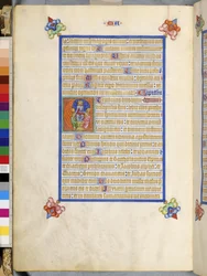 Vollseite: Gerahmter Text mit verzierter Initiale 