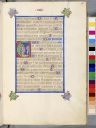 Vollseite: Gerahmter Text mit verzierter Initiale 