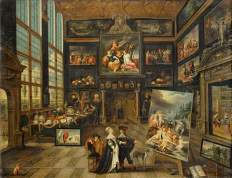 Innenansicht einer Gemäldegalerie