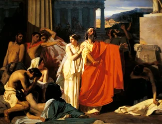 Ödipus und Antigone während der Pest in Theben, von Eugene-Ernest Hillemacher
