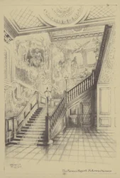 Die berühmten Hogarth-Bilder und Treppe