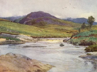 Das Schwarze Wasser von Dee über der Brücke