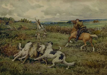 Jagd mit Borzois, 1937