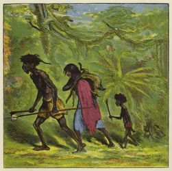 Ashanti-Familie unterwegs