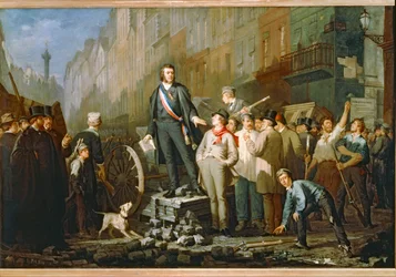 Jean-Baptiste Alphonse Baudin auf den Barrikaden in Saint-Antoine