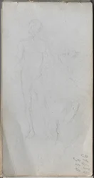 Skizzenbuch, Seite 100: Nackte Figur, Profil