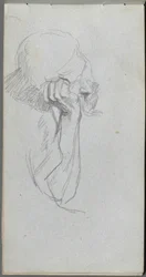 Skizzenbuch, Seite 16: Melancholische Figur