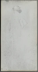 Skizzenbuch, Seite 35: Studie eines Kopfes