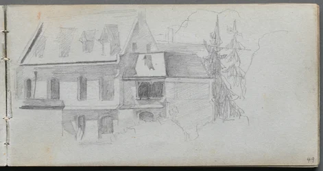 Skizzenbuch, Seite 49: Architektonische Studie