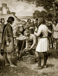 Miete zahlen in sächsischen Zeiten, Illustration aus 
