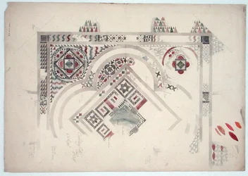 Studie eines Teils des Bodens in der Kathedrale von Canterbury