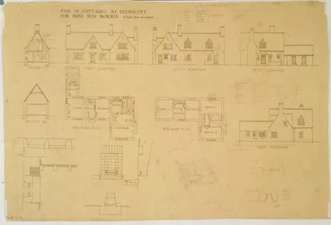 Paar Cottages in Kelmscott für Miss May Morris, ca. 1915