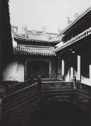 Ningpo, Fukien hui kuan, Chekiang, Vorhof im Fukien Club