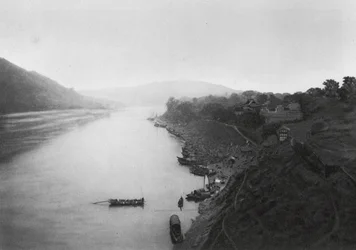 Suchoufou, Szechuan, Blick von der Stadt den Min-Fluss hinauf