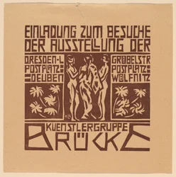 Einladung...Ausstellung der Künstlergruppe Brücke, 1906