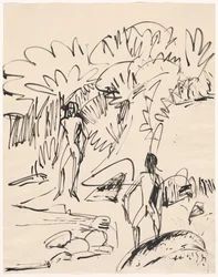 Zwei Badende an der Fehmarnküste, 1912
