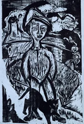 Bergjunge im Sturm, 1921