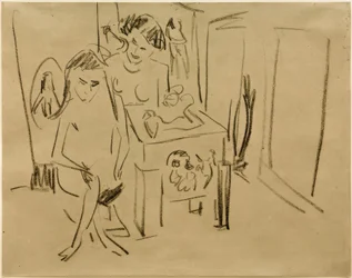 Ohne Titel (Dodo und Fränzi im Atelier)
