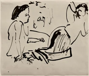 Ohne Titel (Zwei Frauen, sitzend)