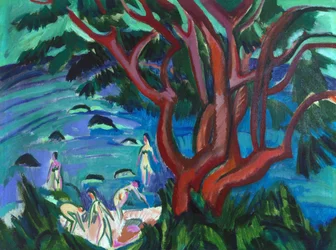 Roter Baum am Strand, 1913