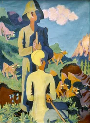Hirten am Abend. 1937.
