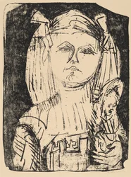 Junges Mädchen mit Puppe