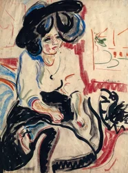 Junge Frau mit Zigarette