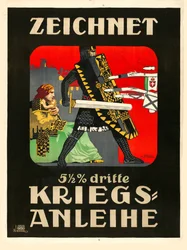 Abonniere das dritte Kriegdarlehen!, 1915