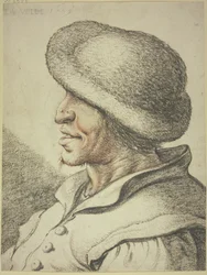 Büste eines Bauern im linken Profil