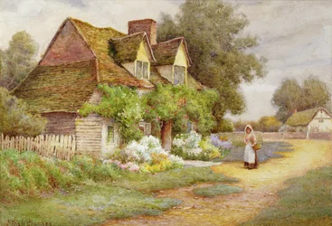 Vor dem Cottage