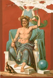 Zeus von der Siegesgöttin gekrönt