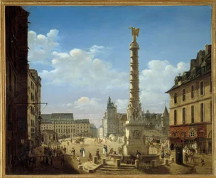 Der Platz und der Brunnen von Chatelet
