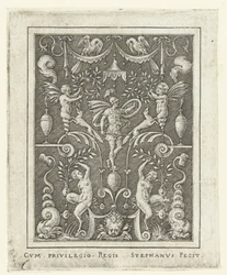 Mars Vlakdecoraties mit Götterfiguren in einem Rahmen von Grotesken (spätere Version) (Serientitel)