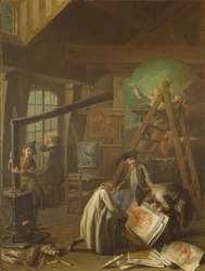 Innenraum eines Künstlerateliers