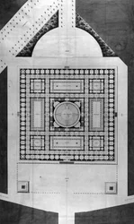 Karte der öffentlichen Bibliothek - E.L. Boullée